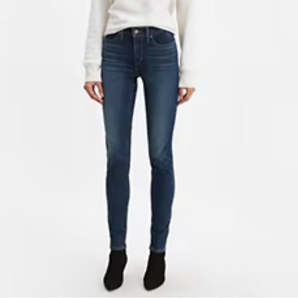 Levi's Denim - LEVI'S 311 Shaping Skinny blue mid-rise jeans - waterless